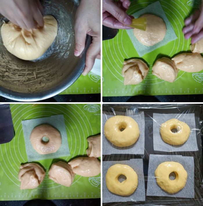 Chia bột và tạo hình để bột nghỉ lần hai