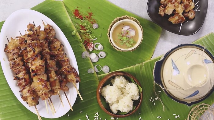 Cách làm xôi thịt nướng bằng nồi chiên không dầu thơm ngon