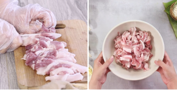 Sơ chế và thái thịt