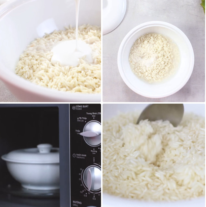 Ngâm nếp và nấu xôi