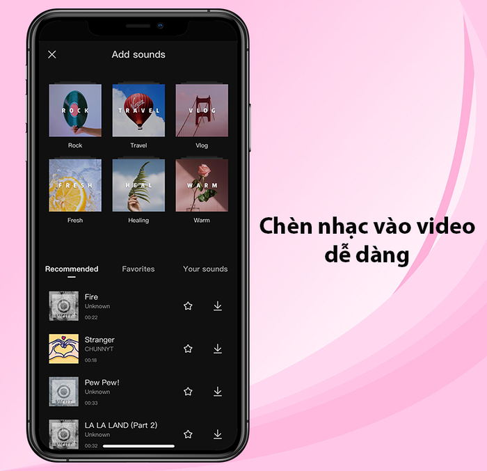 Tùy chọn nhạc cho video nhanh chóng