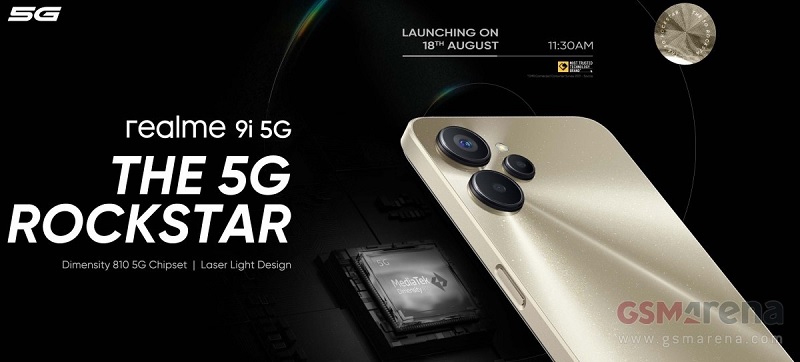 Lộ diện thiết kế cùng cấu hình chi tiết Realme 9i 5G trước ngày ra mắt 18/8