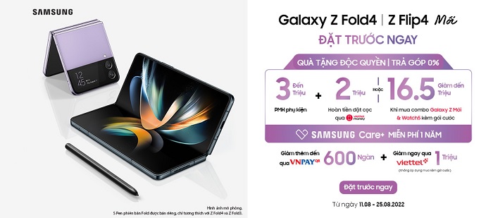 Viettel Store mở đặt trước bộ đôi smartphone màn hình gập Galaxy Z Fold4 & Z Flip4 cùng nhiều ưu đãi hấp dẫn