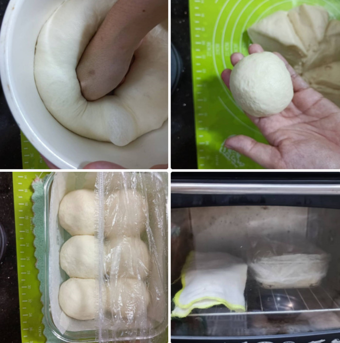 Chia bột thành các phần bằng nhau và ủ lần 2