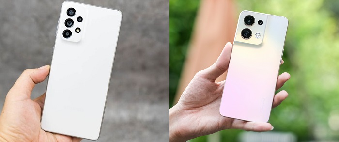 so sánh Oppo Reno8 5G và Samsung Galaxy A73 5G