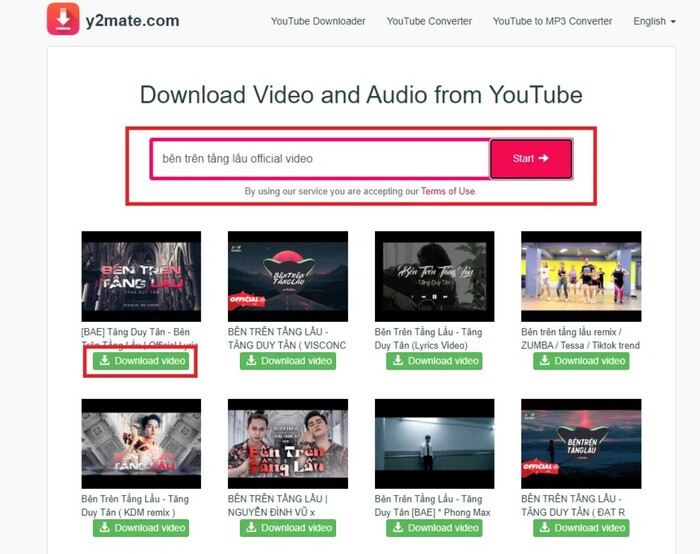 Dán link youtube và làm theo hướng dẫn