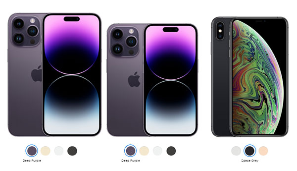 Màu sắc của cả iPhone 14 Pro và XS Max luôn được đánh giá cao