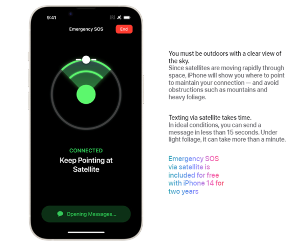 Apple nâng cấp tính năng SOS khẩn cấp vệ tinh và tích hợp tính năng mới Phát hiện sự cố trên iPhone 14