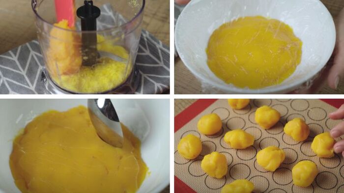 Trộn nhân custard