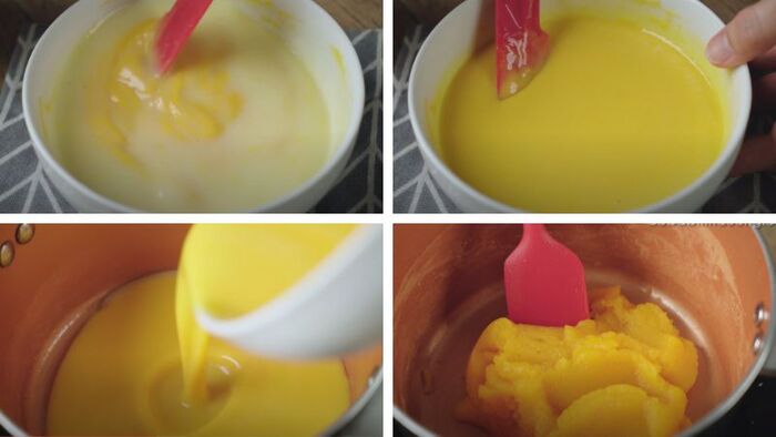 Hoàn thành phần nhân custard