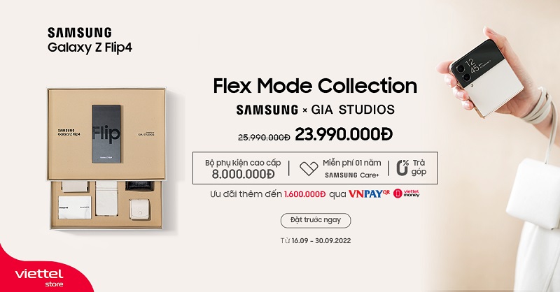 Đặt trước Galaxy Z Flip4 phiên bản giới hạn nhận ngay bộ phụ kiện trị giá 8 triệu đồng