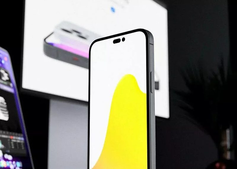 iPhone 14 Pro sẽ có khung viền mỏng, màn hình không gian lớn và vùng notch được cải tiến với thiết kế “đục lỗ”.