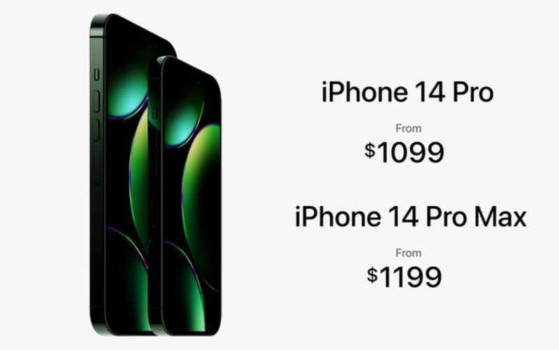 iPhone 14 Pro có mức giá rẻ hơn so với iPhone 14 Pro Max 100 USD