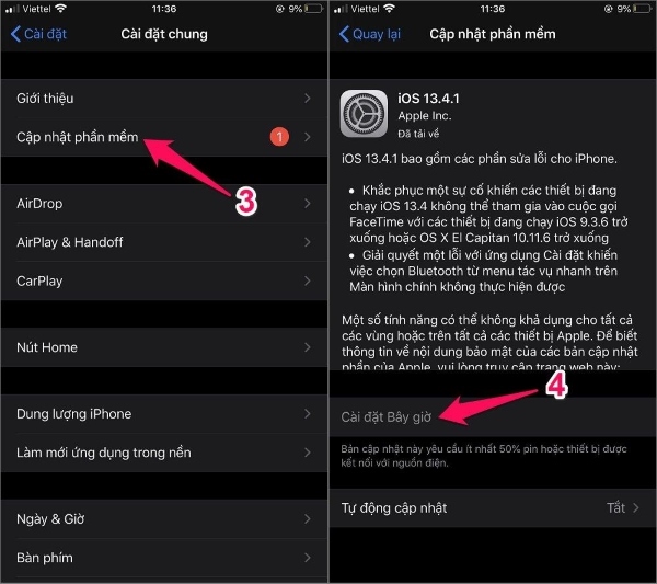 Cập nhật iOS mới
