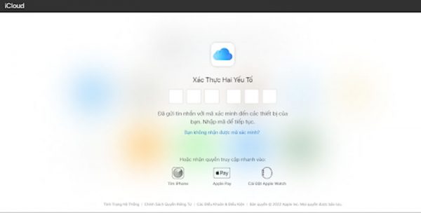 Sử dụng iCloud khi quên mật khẩu iPhone 14