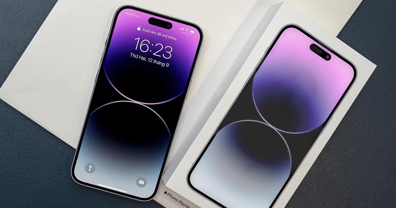 Mở hộp iPhone 14 Pro màu tím