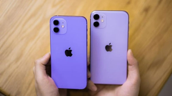 Sắc tím trên iPhone 11 và iPhone 12
