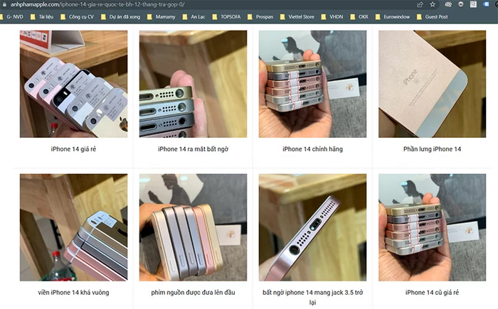 Hình 1: Đăng hình sản phẩm khiến nhiều người lầm tưởng là ip14 bản quốc tế đã ra mắt và bày bán