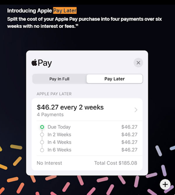Apple Pay Later là một dịch vụ dùng trước - thanh toán sau được Apple phát triển trong phiên bản iOS 16