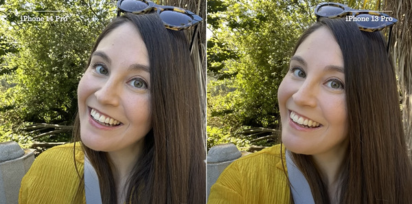 iPhone 14 Pro sở hữu camera trước TrueDepth 12 MP với khẩu độ f/1.9, giúp tăng chụp ảnh trong môi trường thiếu sáng tốt hơn 38% so với phiên bản tiền nhiệm