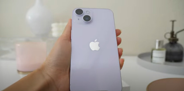 ip14 đập hộp màu tím