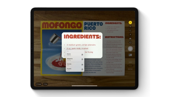Live Text trong video trên iPadOS 16.1