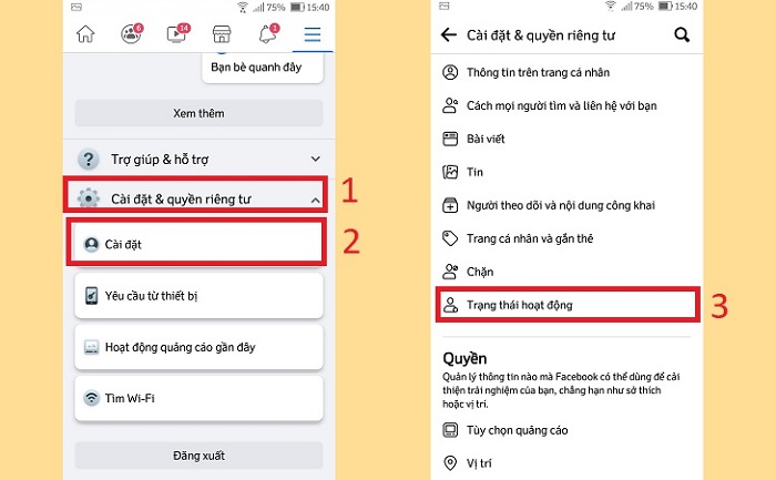 Cách tắt trạng thái online trên Facebook