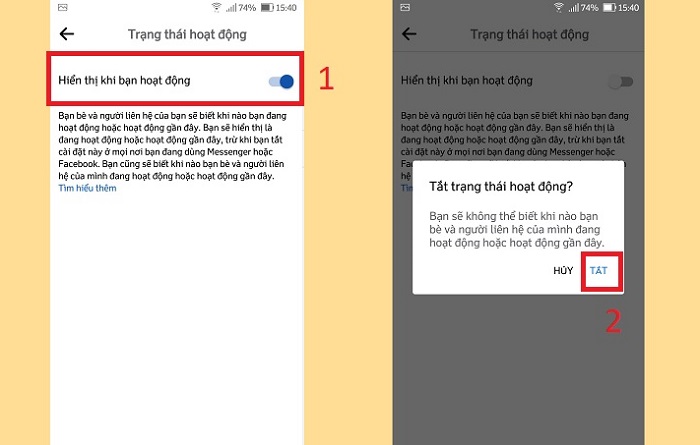 Cách tắt trạng thái online trên Facebook