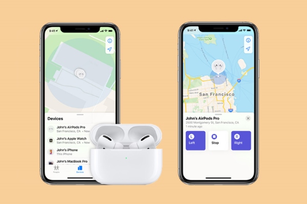 Tính năng Find My iPhone giúp định vị AirPods nhanh chóng