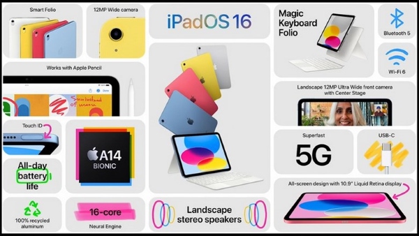 iPad Gen 10 được cung cấp sức mạnh đến từ chip A14 Bionic
