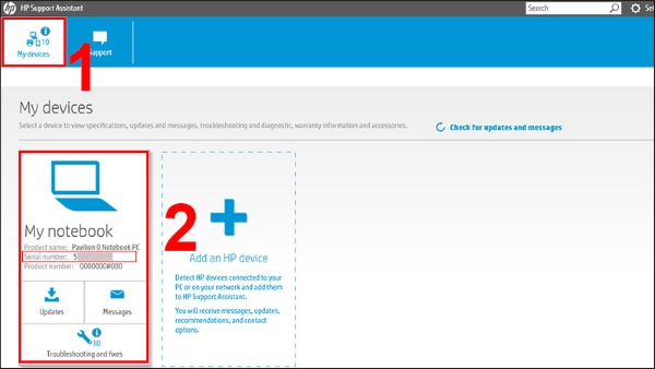 Sử dụng phần mềm HP Support Assistant