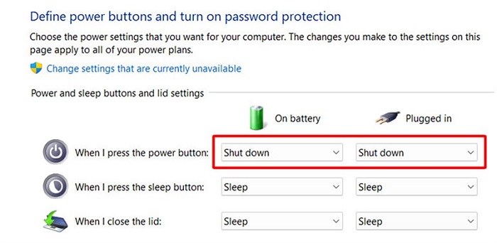 mẹo tắt nguồn laptop 
