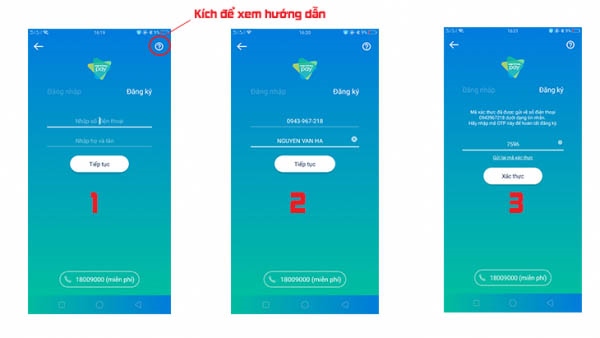 Đăng ký ứng dụng ViettelPay