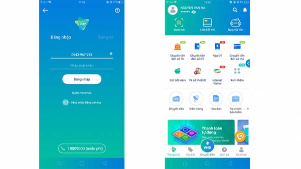 Đăng nhập ứng dụng để đăng ký