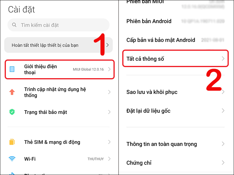 cách kiểm tra tên điện thoại xiaomi