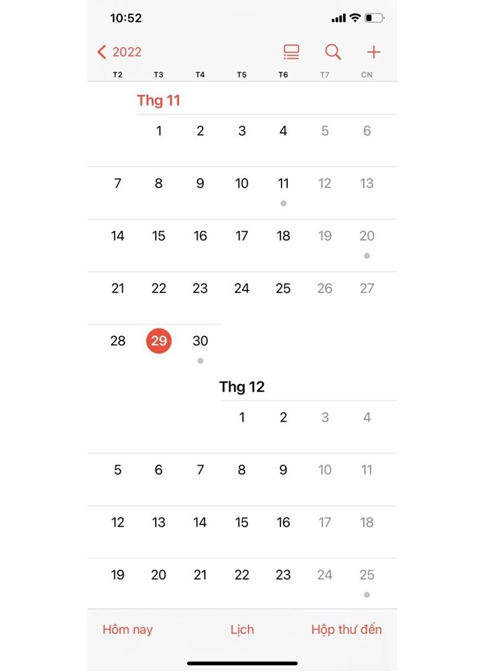 Cách xóa lịch trên iPhone