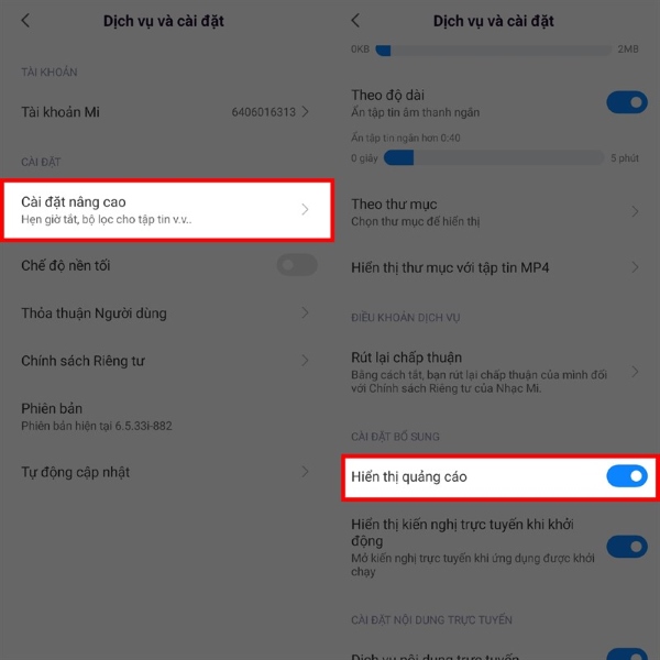 tắt quảng cáo trên điện thoại xiaomi