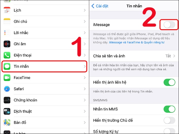 2 điện thoại dùng chung icloud