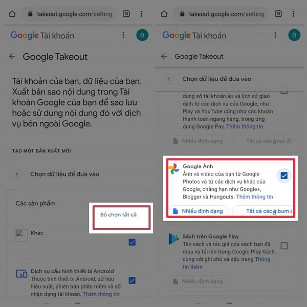 Tải ảnh từ Google Photo về máy tính