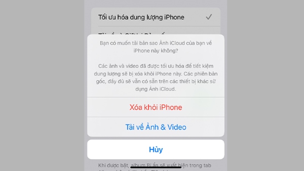 cách tắt đồng bộ ảnh trên iPhone