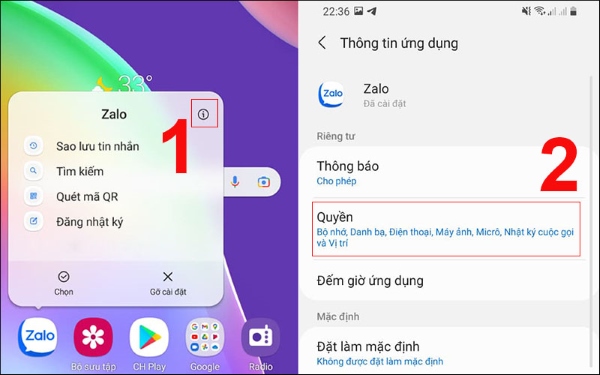 tắt đồng bộ danh bạ zalo