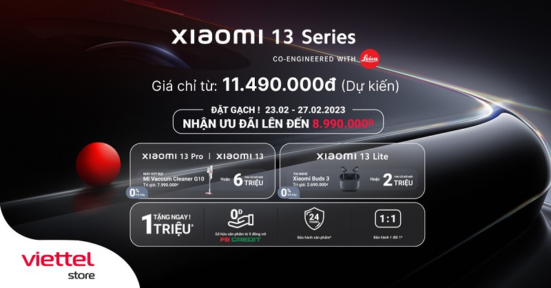Đặt gạch Xiaomi 13 Series, nhận ưu đãi lên đến 8.990.000 đồng