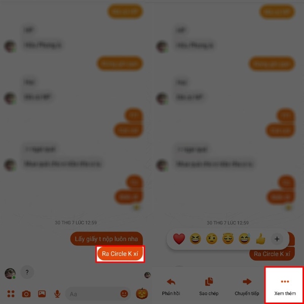 nhắc lại tin nhắn trên messenger