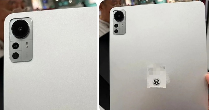 Rò rỉ hình ảnh thực tế Xiaomi Pad 6 hé lộ thiết kế cụm 3 camera sau với cách bố trí như Xiaomi 12