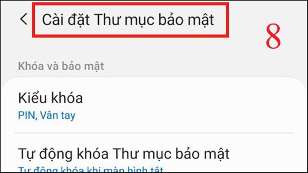 khóa ứng dụng trên điện thoại samsung