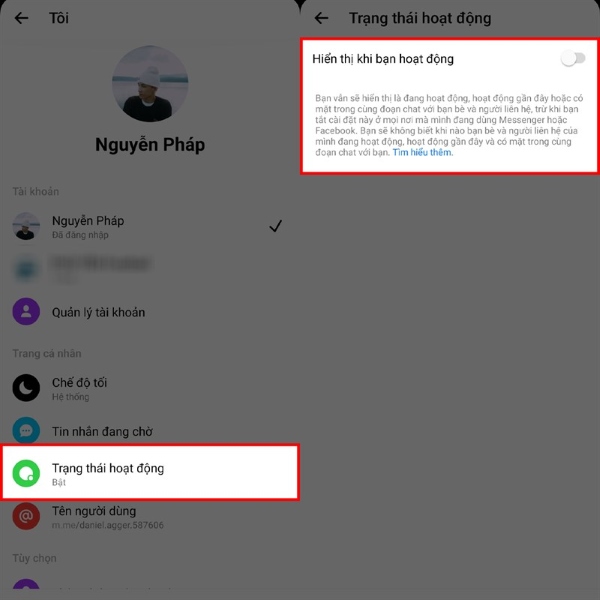 tại sao không online nhưng messenger vẫn sáng
