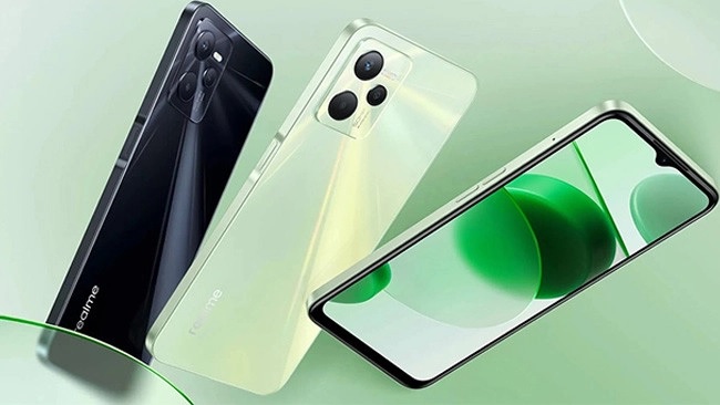 Thiết kế realme C55 sẽ có phần notch khá giống với Dynamic Island trên iPhone 14 Pro