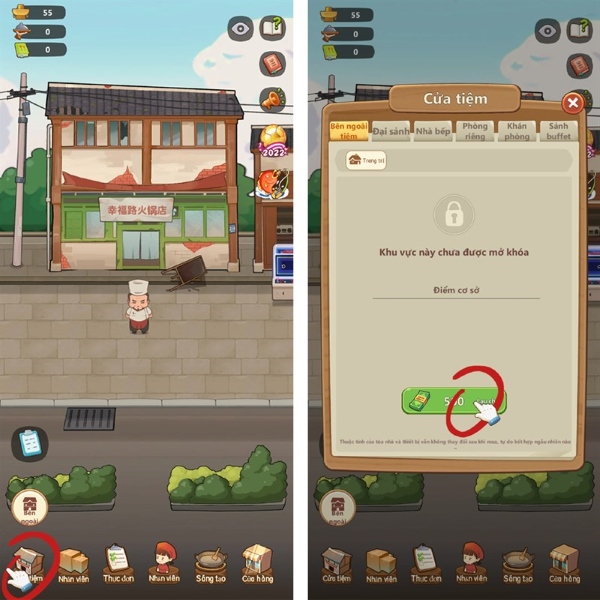 code tiệm lẩu đường hạnh phúc