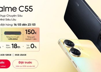Đặt trước realme C55, nhận ngay loa Bluetooh sành điệu cùng ưu đãi giảm 300.000đ