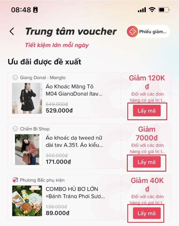 mã giảm giá tiktok shop